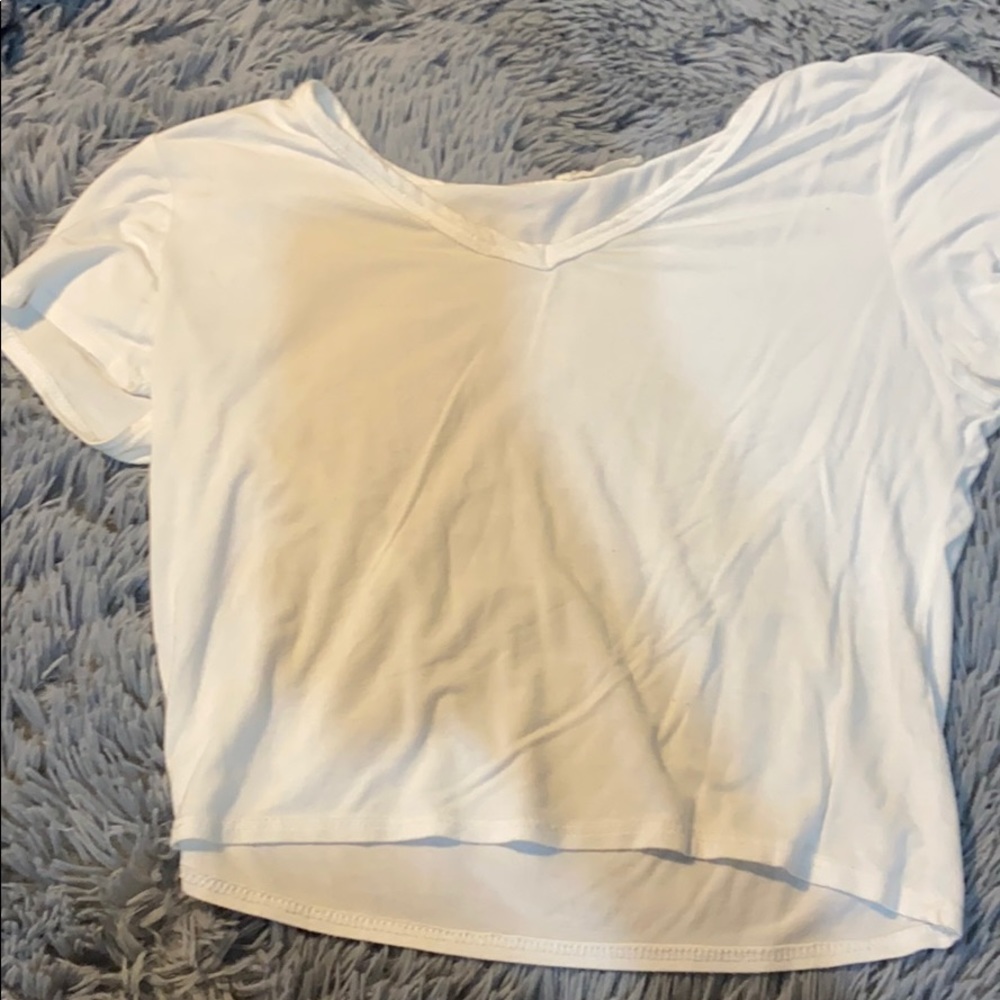 White Crop Tee